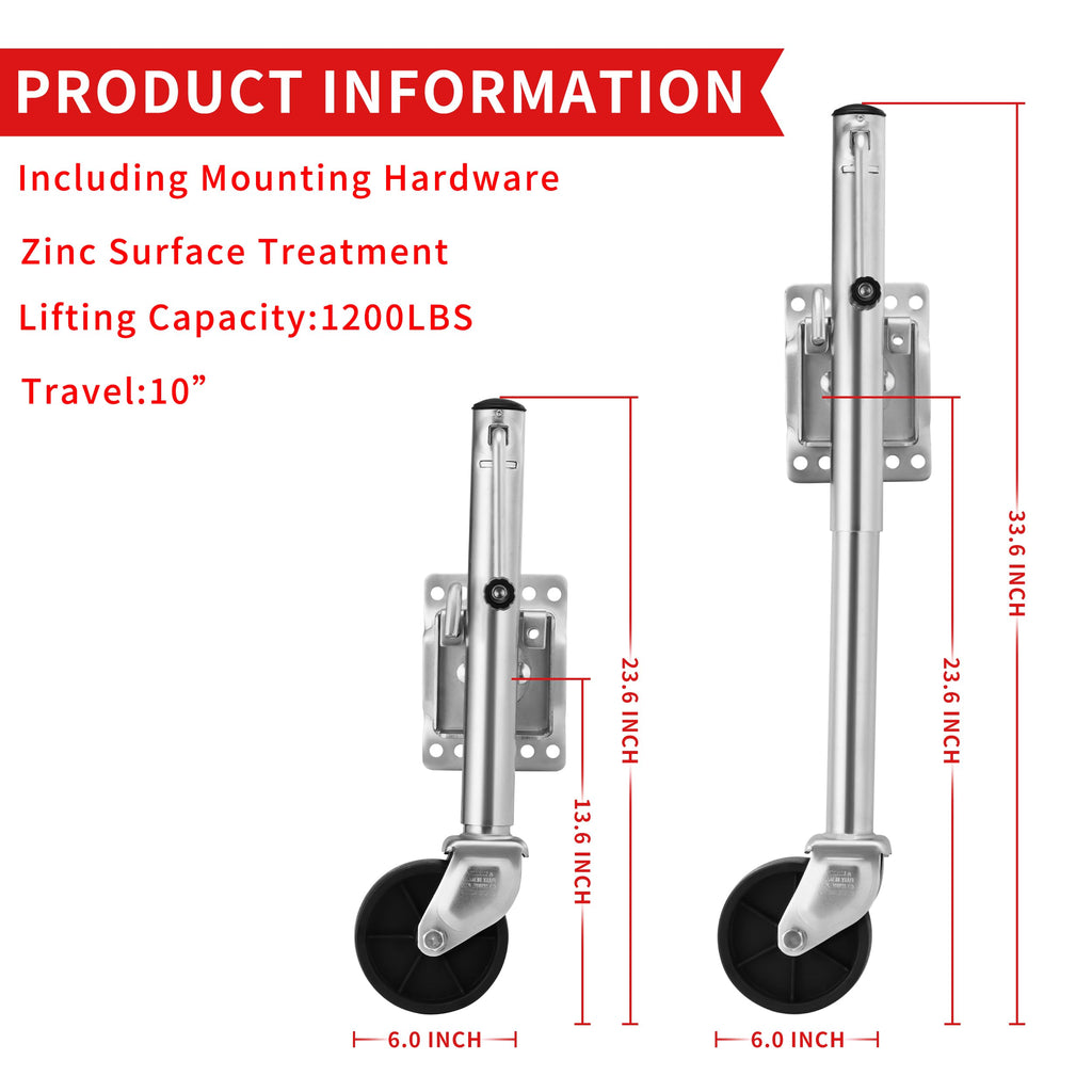 1200 lbs Boat Trailer Jack with 6 Inch Wheel S905224