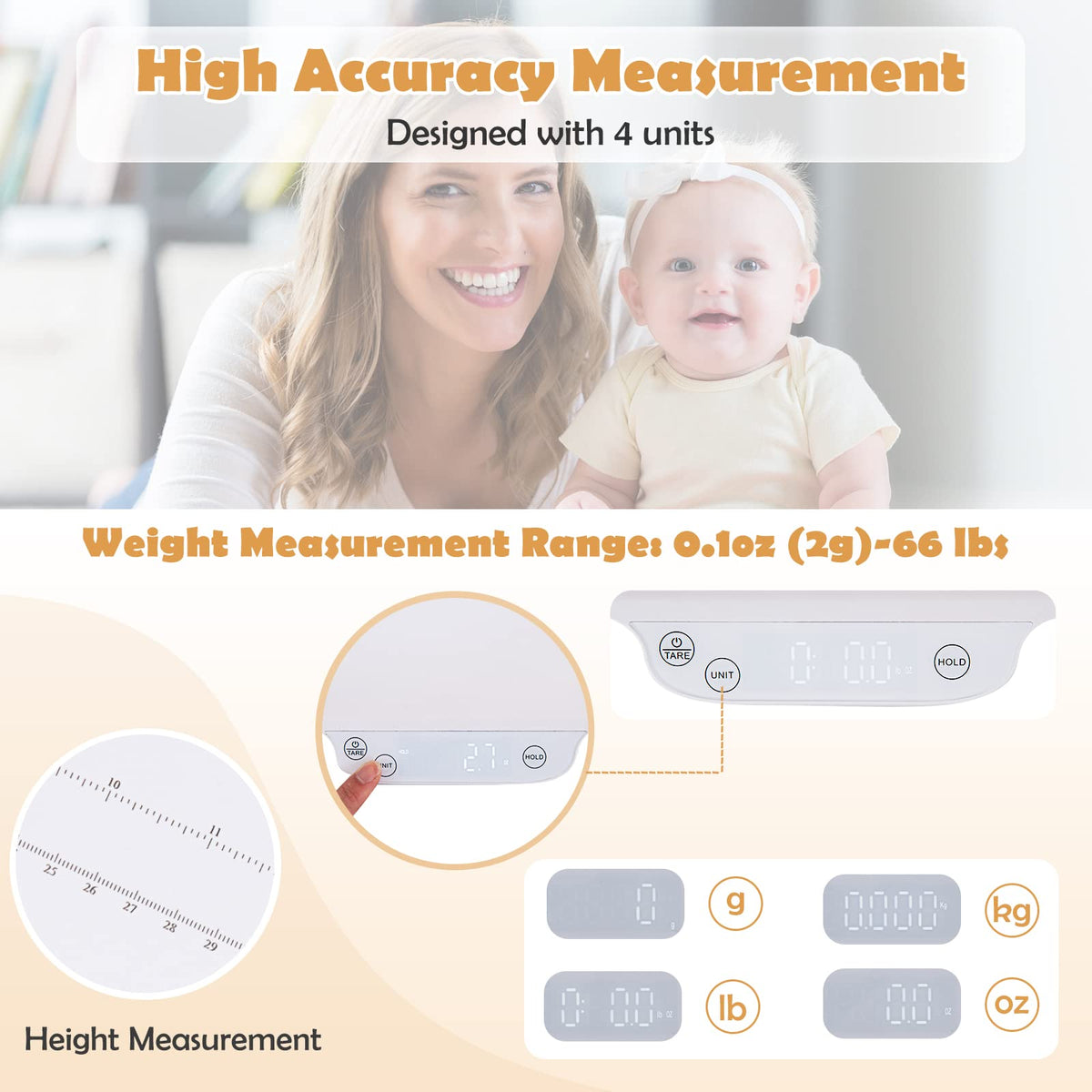 66lb Digital Baby Pet Scale with Smart App Control L239440