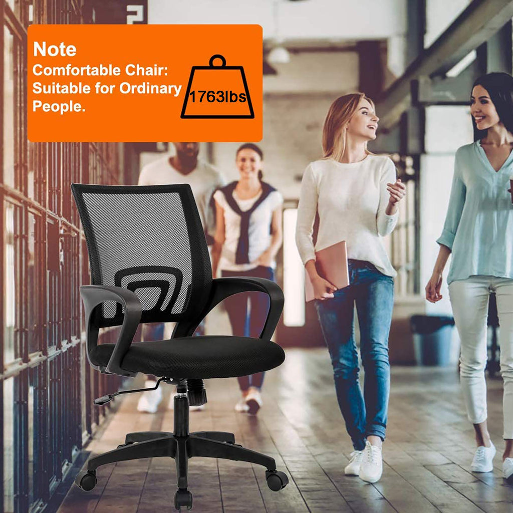 Orange Mesh Ergonomic Office Chair with Lumbar Support H3779