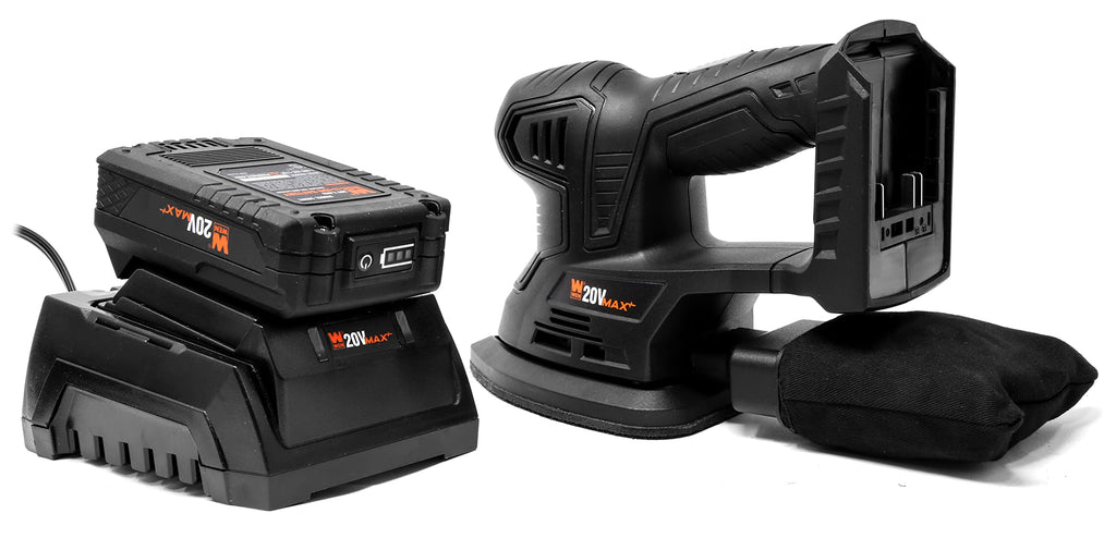 Cordless Palm Sander with 20V Max 2.0 Ah Lithium-Ion Battery and Charger J33561