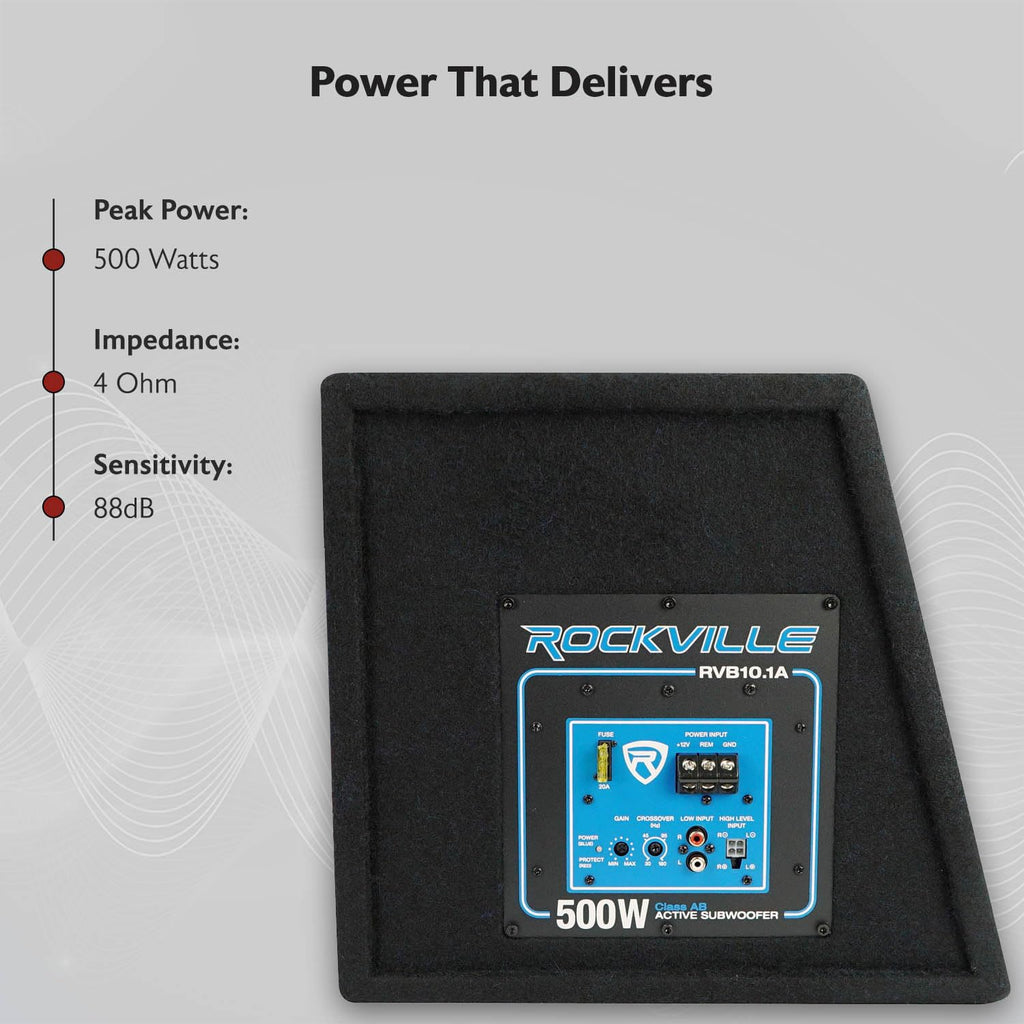 10" Active Powered Car Subwoofer with Enclosure T132053