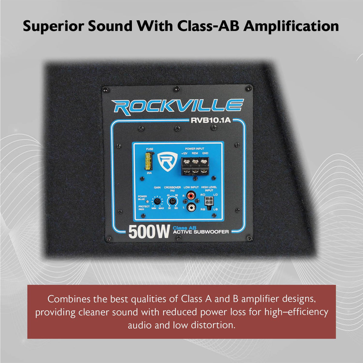 10" Active Powered Car Subwoofer with Enclosure T132053