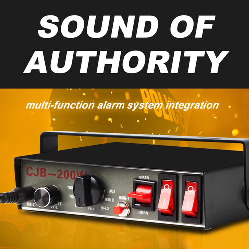200W 9 Tones Amplifier Police Siren Speaker U511539