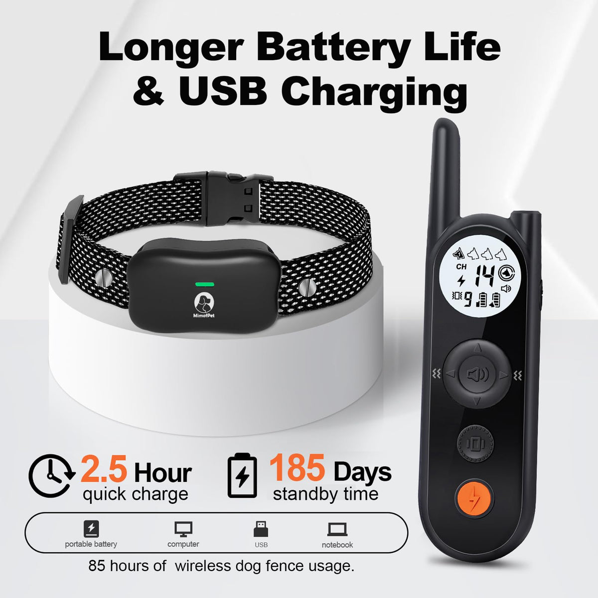 Wireless Dog Fence for 2 Dogs with Training Collar H5362