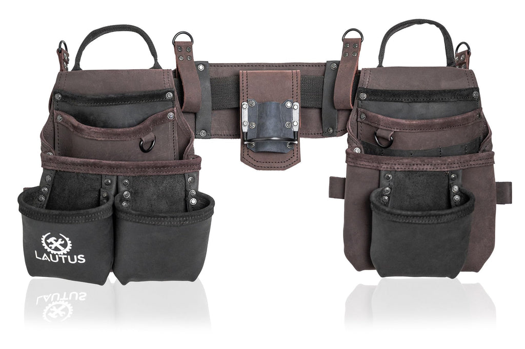 Top Grain Leather Tool Belt 18 Pockets P9245