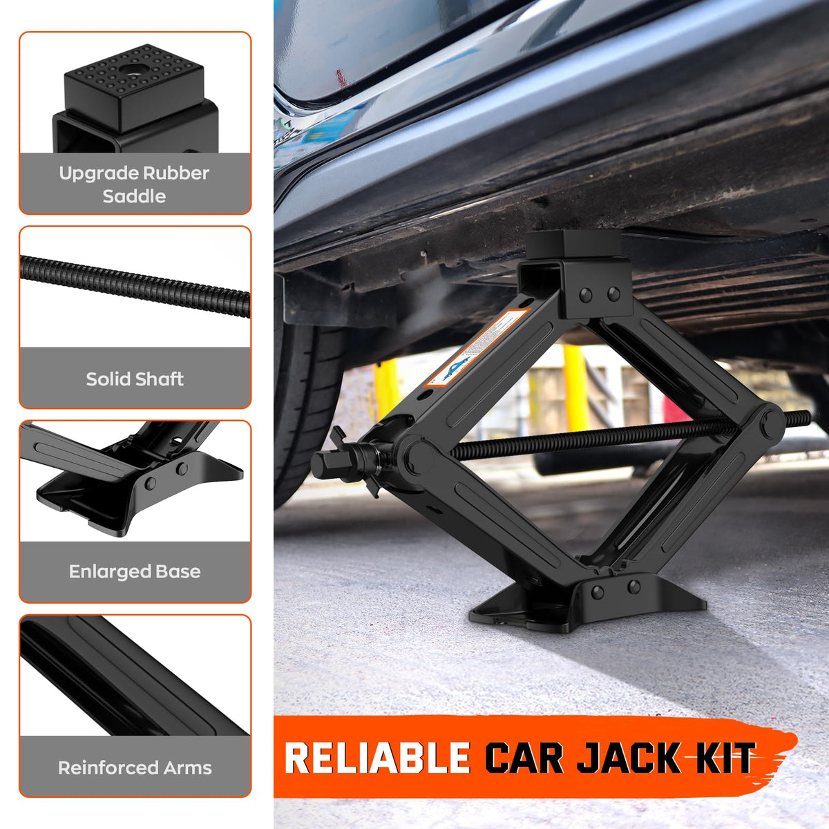 2 Ton Scissor Jack Kit with Lug Wrench X863677