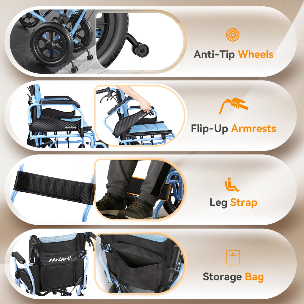Foldable Transport Wheelchair V6163
