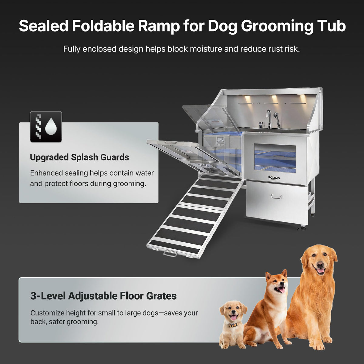 304 Stainless Steel Pet Wash Sink Z359