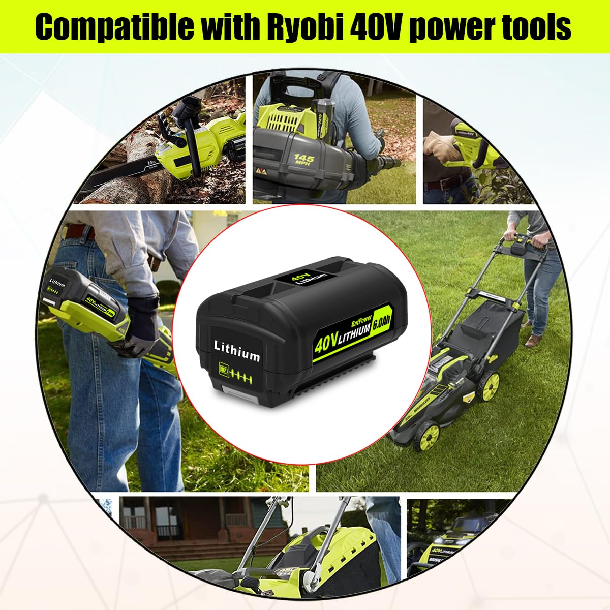 2-Pack 40V Lithium-Ion Battery and Charger Starter Kit L1721