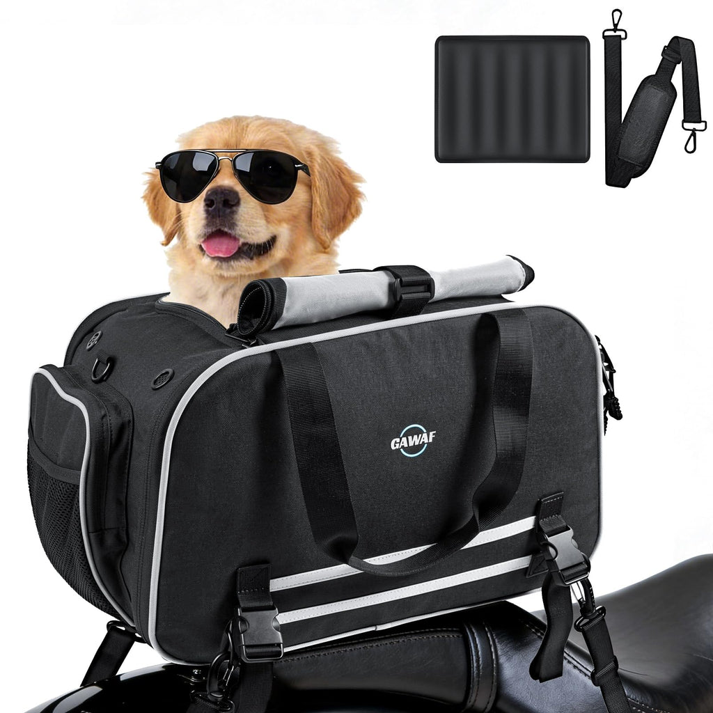 Motorcycle Dog Carrier Expandable for Small Cats Dog Pet Under 17 lbs A705720