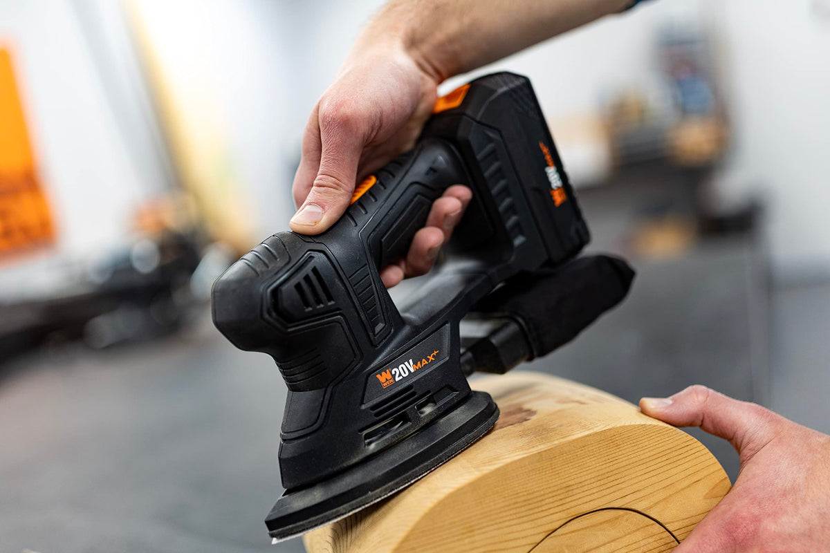 Cordless Palm Sander with 20V Max 2.0 Ah Lithium-Ion Battery and Charger J33561