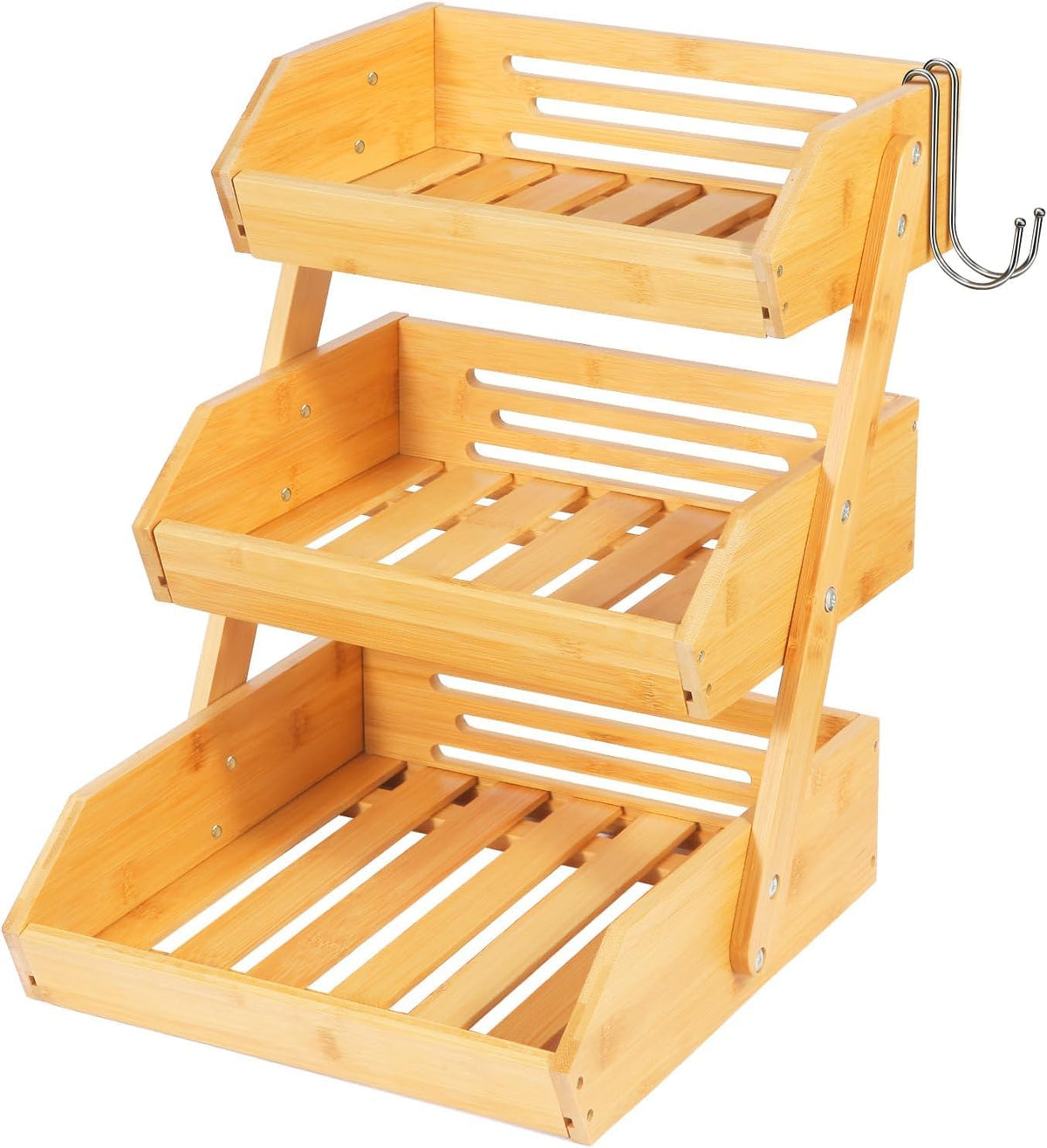 3 Tier Natural Bamboo Fruit Basket X2799