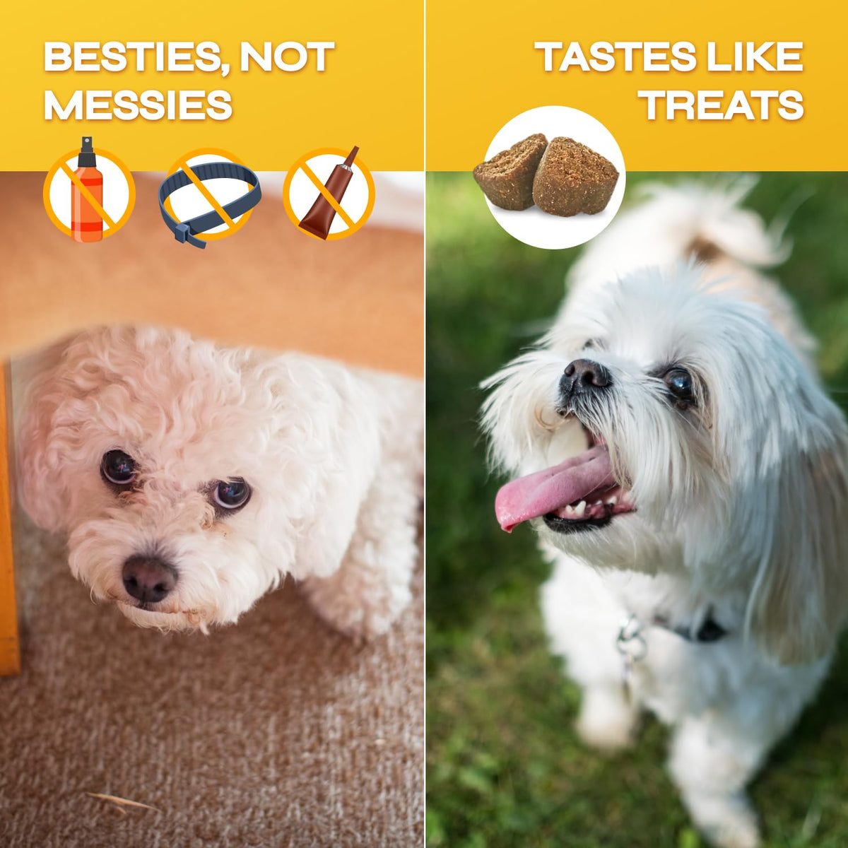 Flea and Tick Chewable Soft Treats for Dogs X847902
