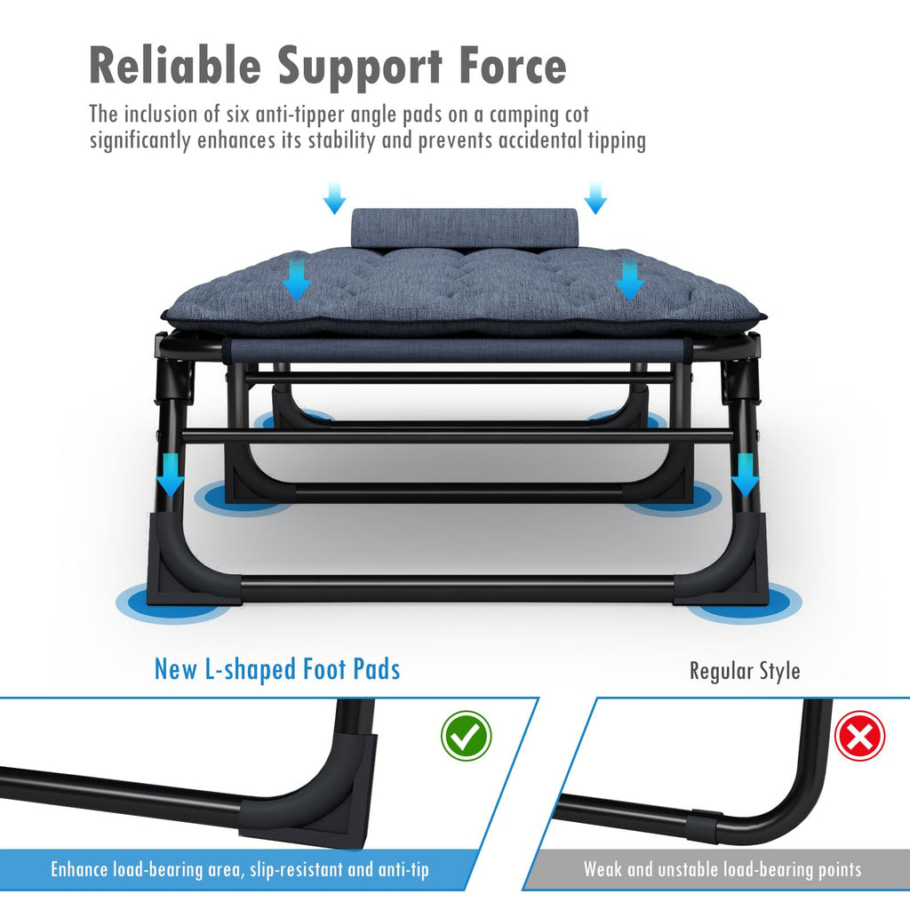 Folding Camping Cot with Pad K5678