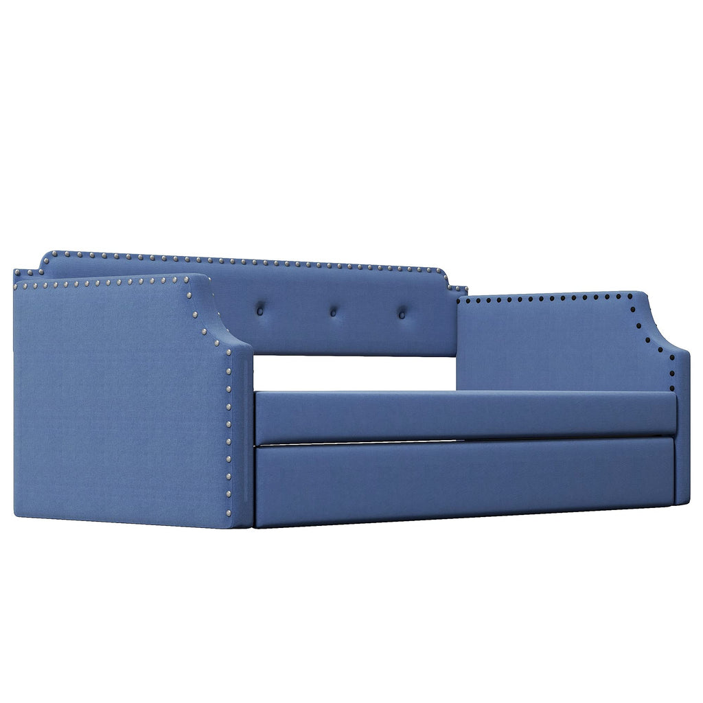 Upholstered Linen Daybed with Trundle B2223