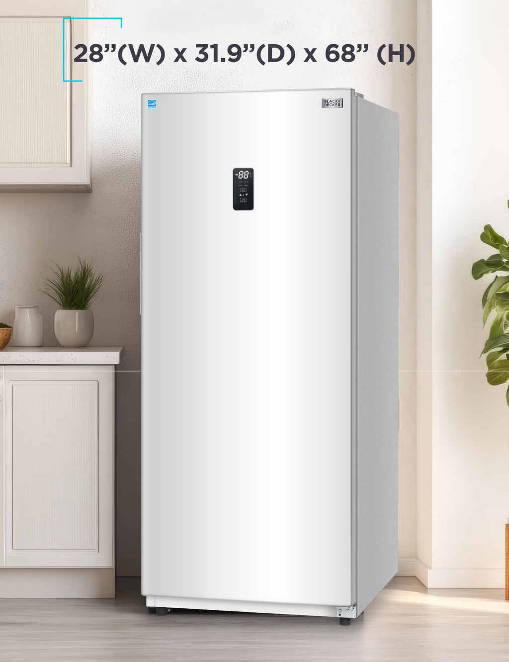 White 17 Cu. Ft. Convertible Freezer Refrigerator H6135