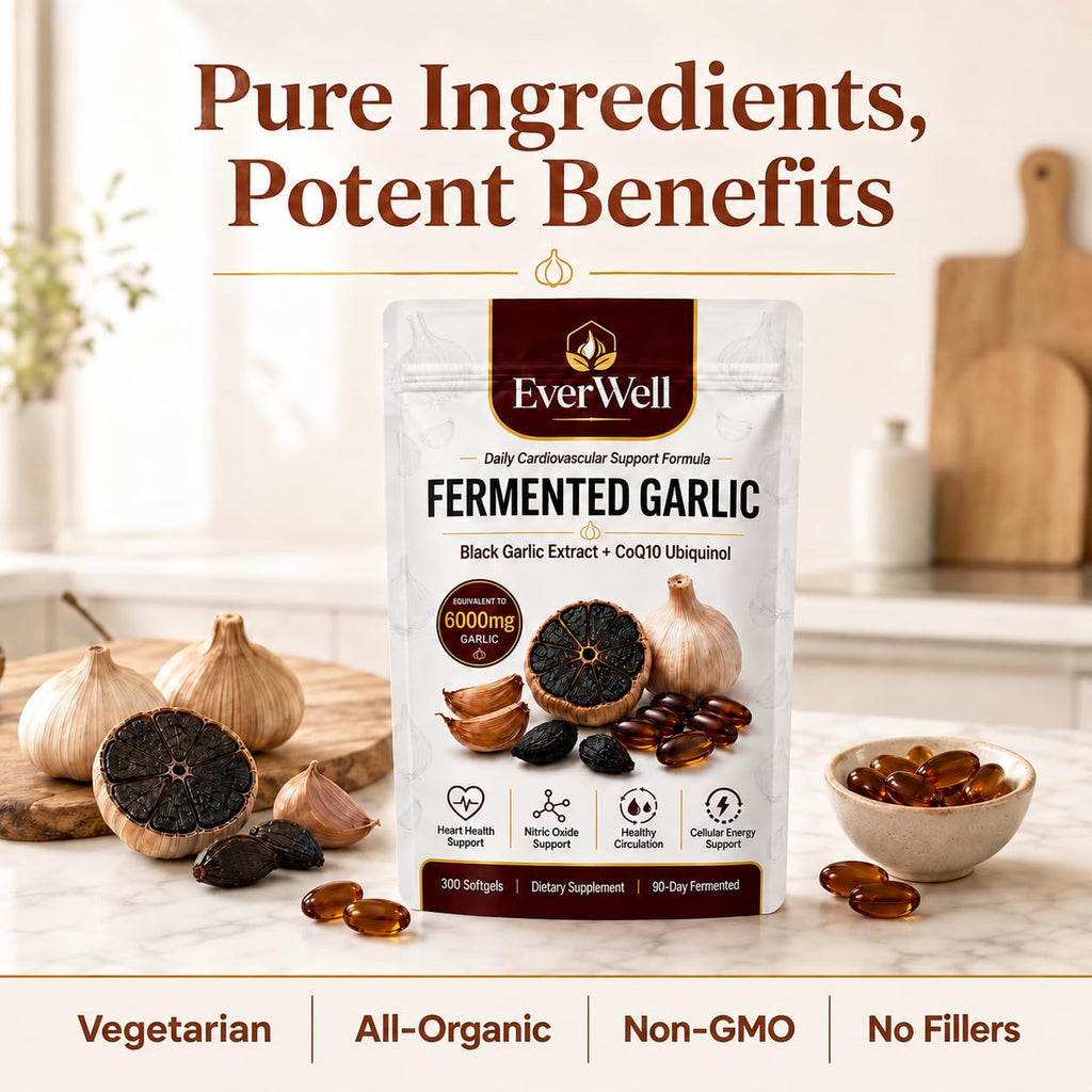Black Garlic CoQ10 Softgels, 300 Softgels C93061