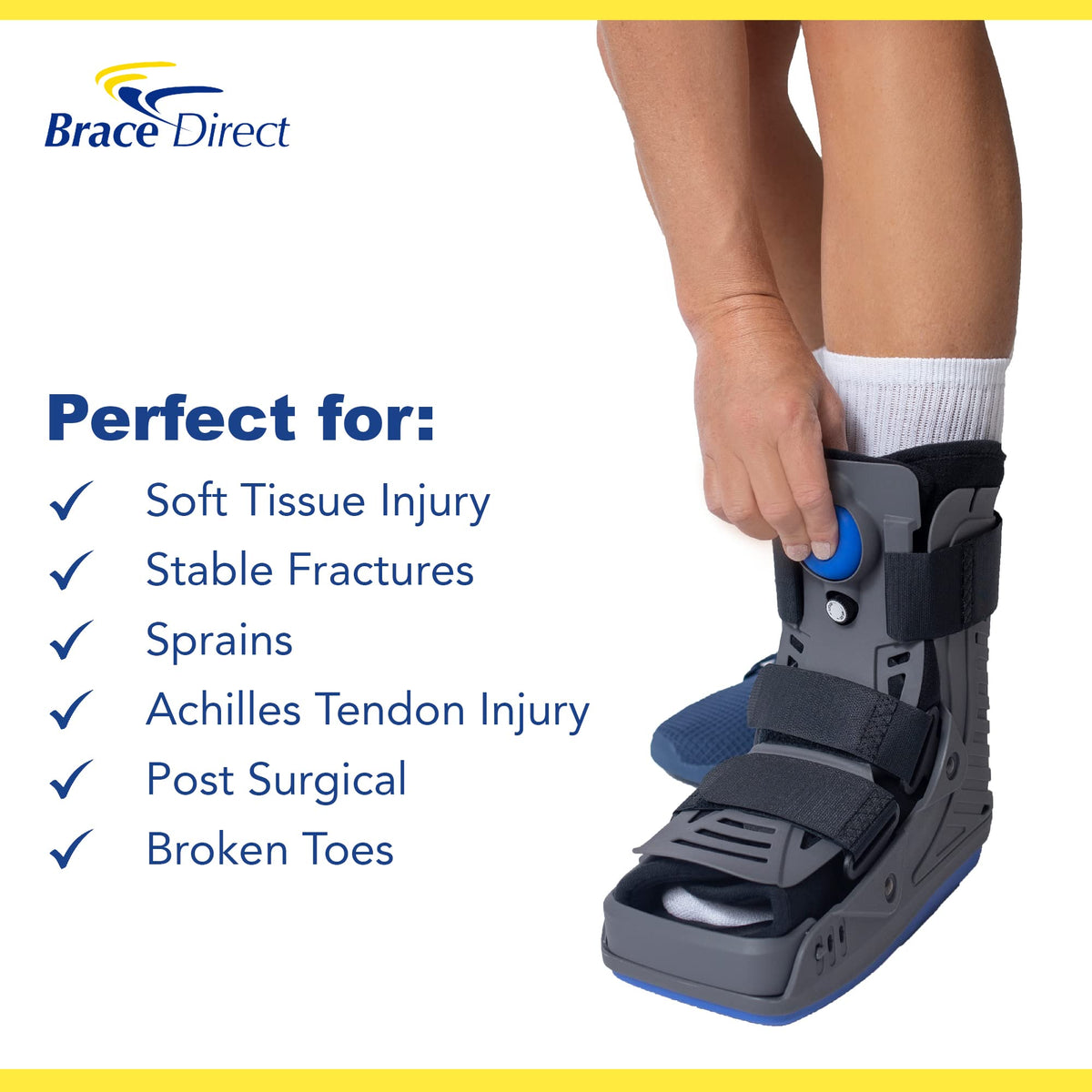 Lightweight Short Air Walking Boot with Toe Guard S937