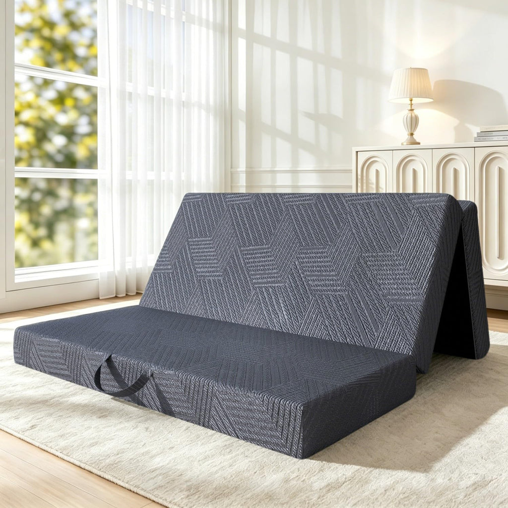 6 Inch Queen Tri-fold Memory Foam Mattress with Storage Bag C12878