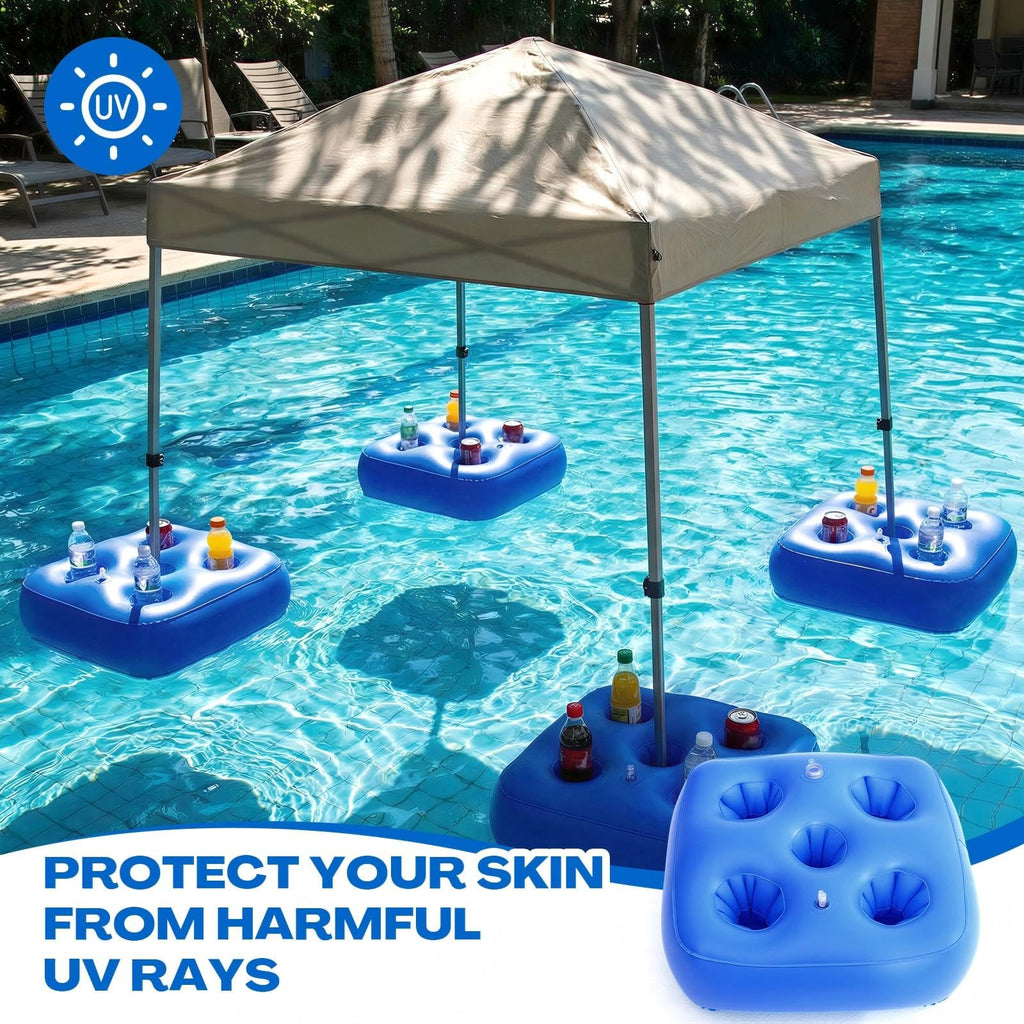 5 Pcs Water Canopy Float Kit with Cup Holders and Hand Air Pump F19750