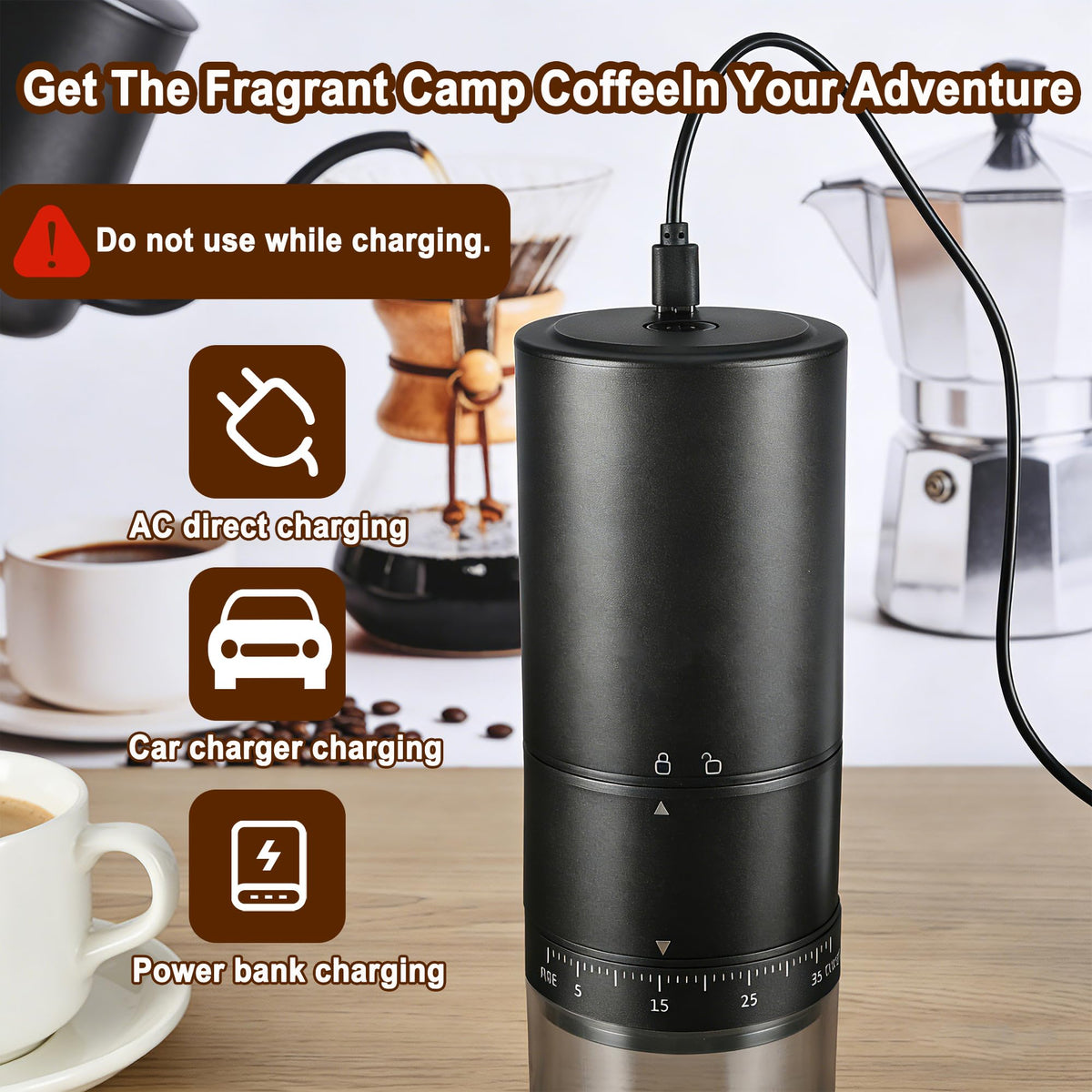 Portable Electric Coffee Burr Grinder K296914