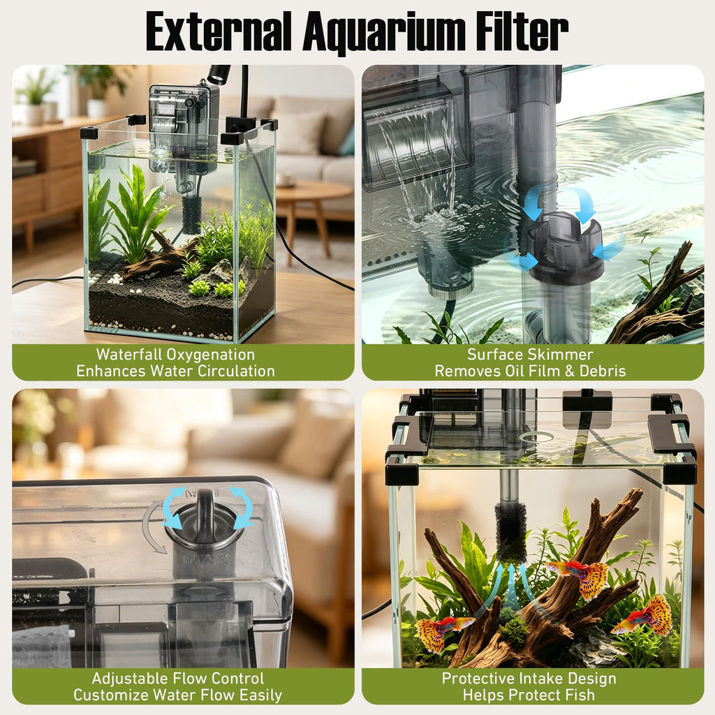 2.2 Gallon Glass Fish Tank Kit K754298