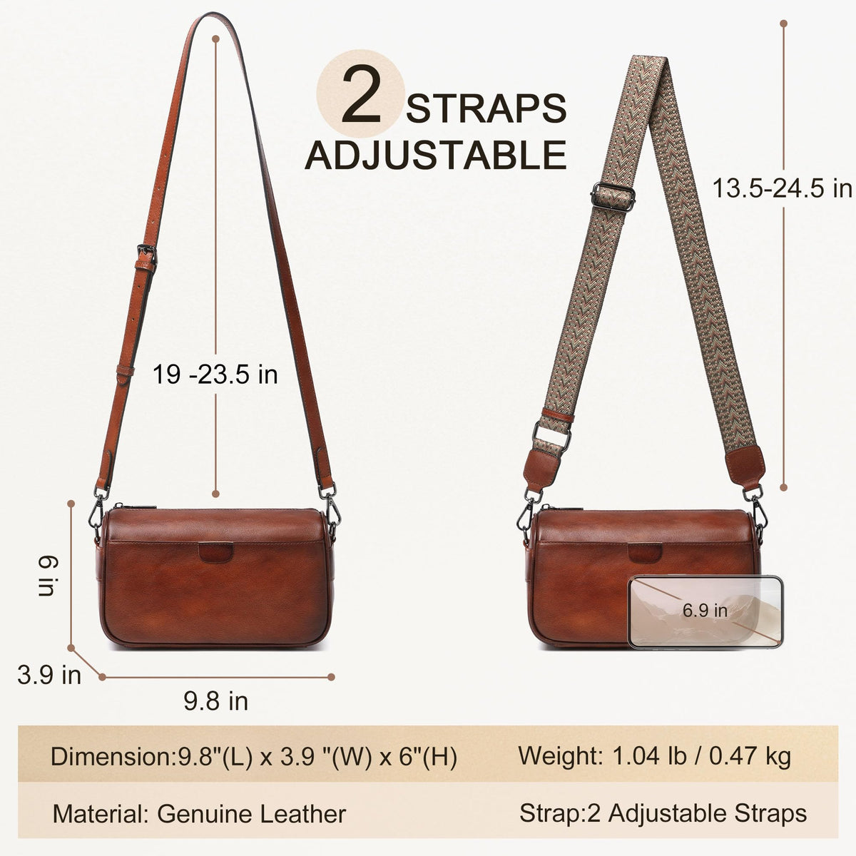 Leather Crossbody Bag M226482