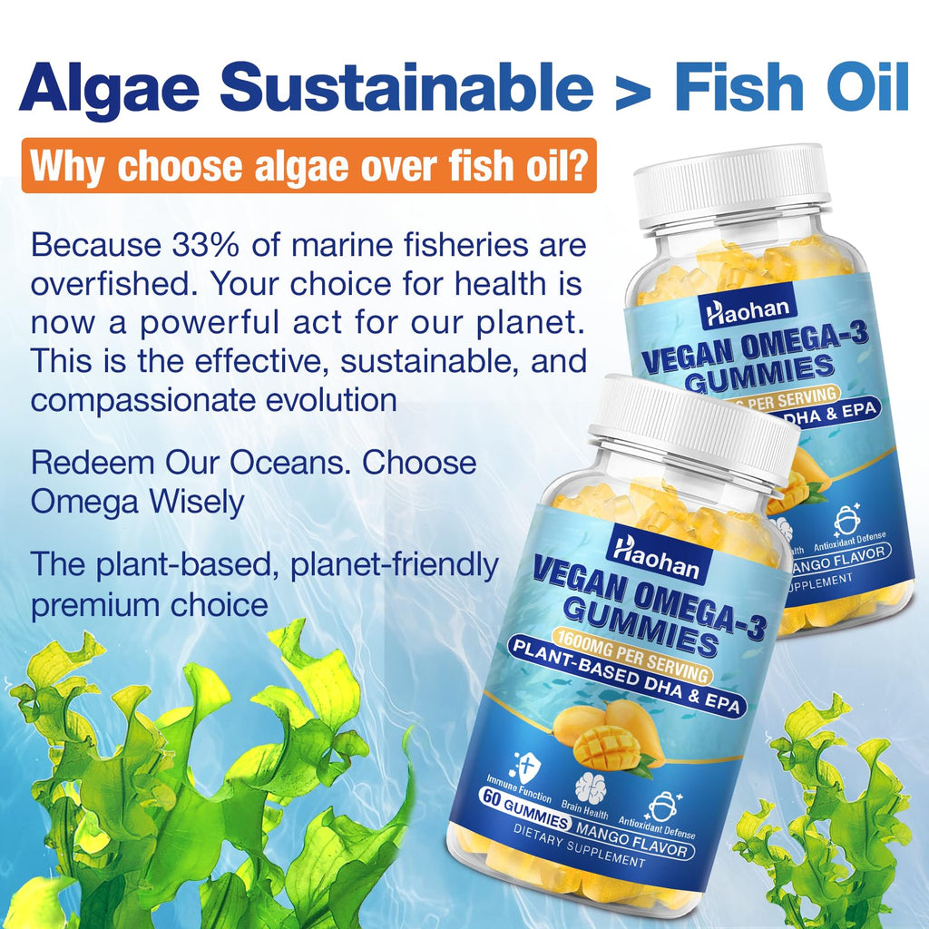 Sugar-Free Orange Flavor Omega-3 Gummies 120 Gummies Y2720