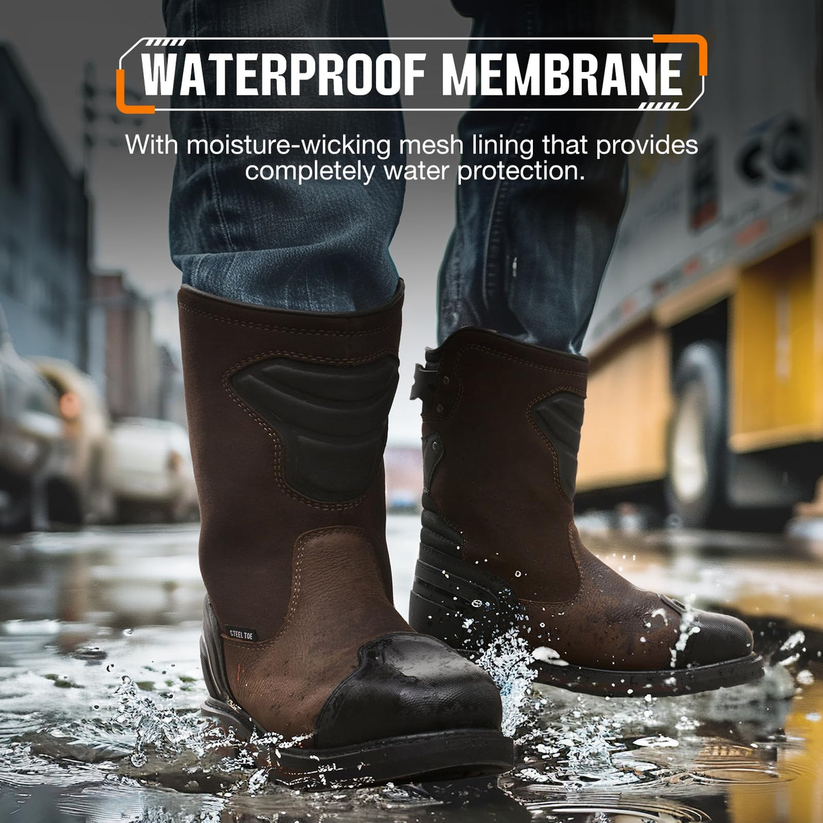 Steel Toe Waterproof Work Boots Y4654