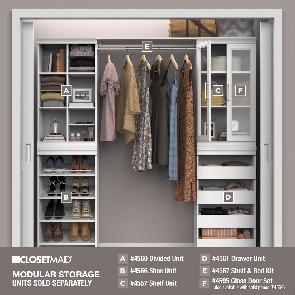White Modular Storage Shelf Unit with 3 Shelves Z36259