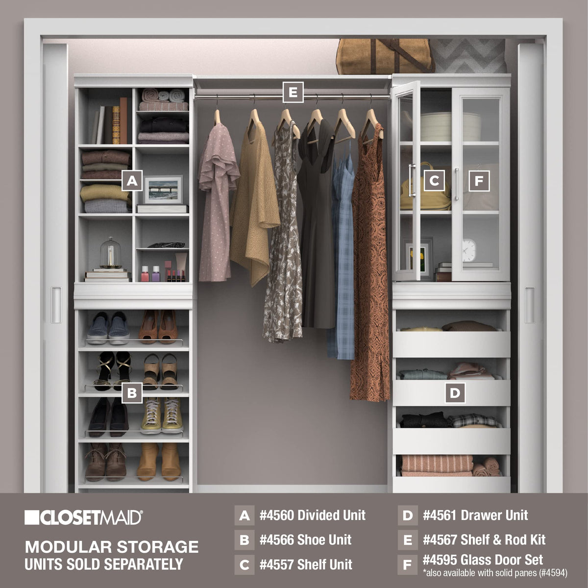 White Modular Storage Shelf Unit with 3 Shelves Z36259