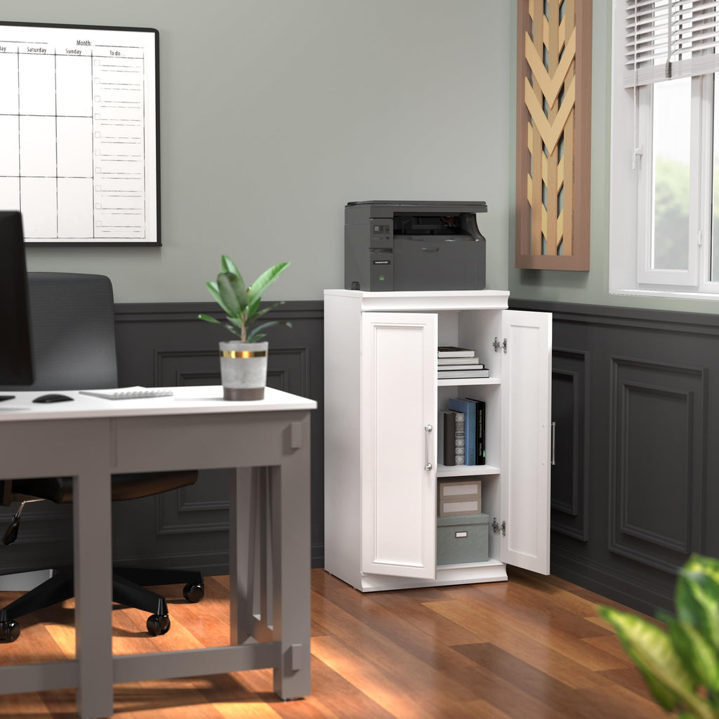 White Modular Storage Shelf Unit with 3 Shelves Z36259