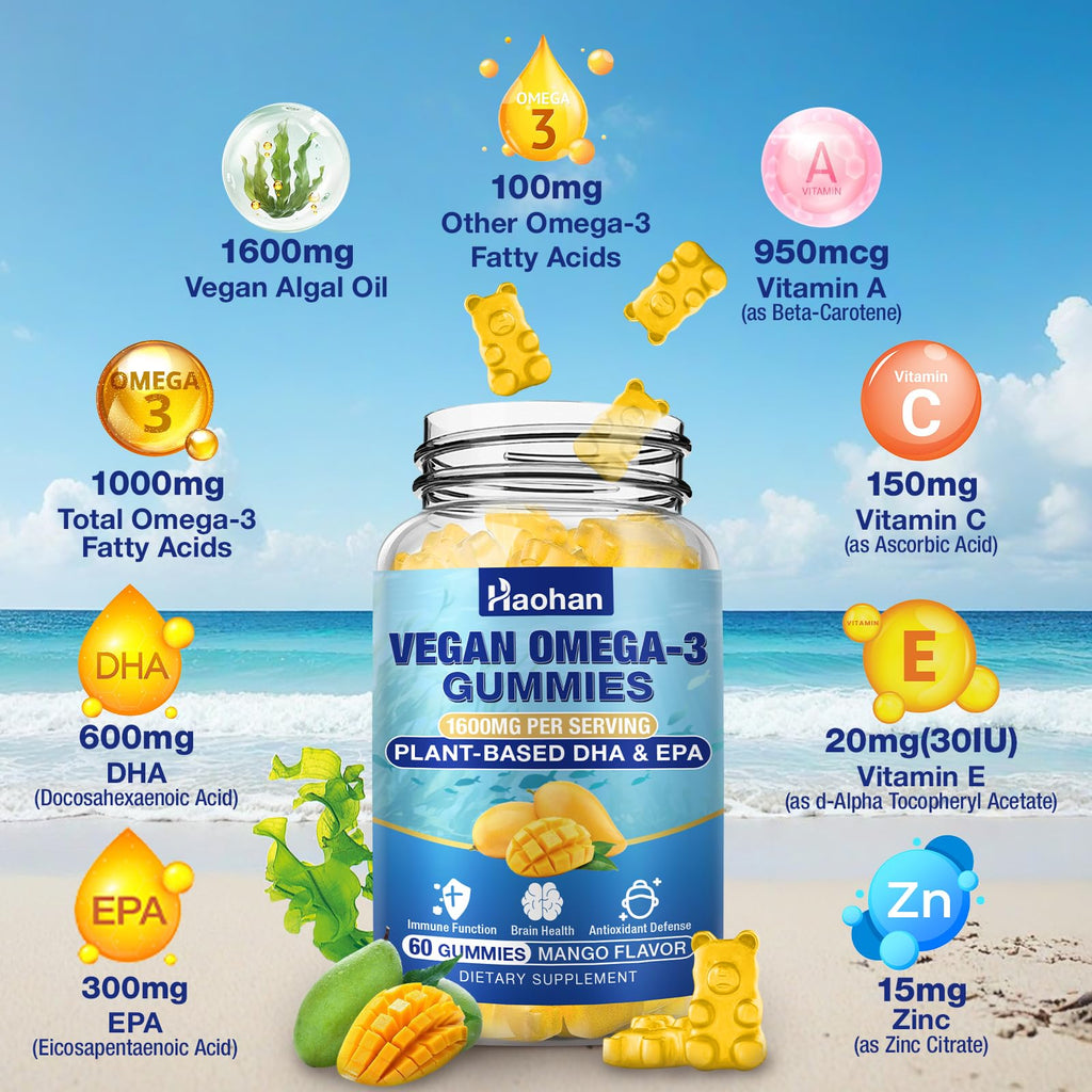 Sugar-Free Orange Flavor Omega-3 Gummies 120 Gummies Y2720