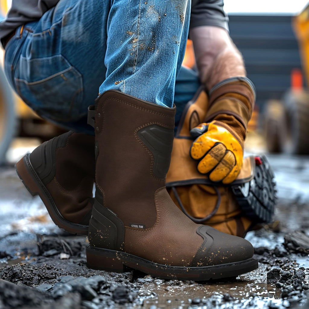 Steel Toe Waterproof Work Boots Y4654