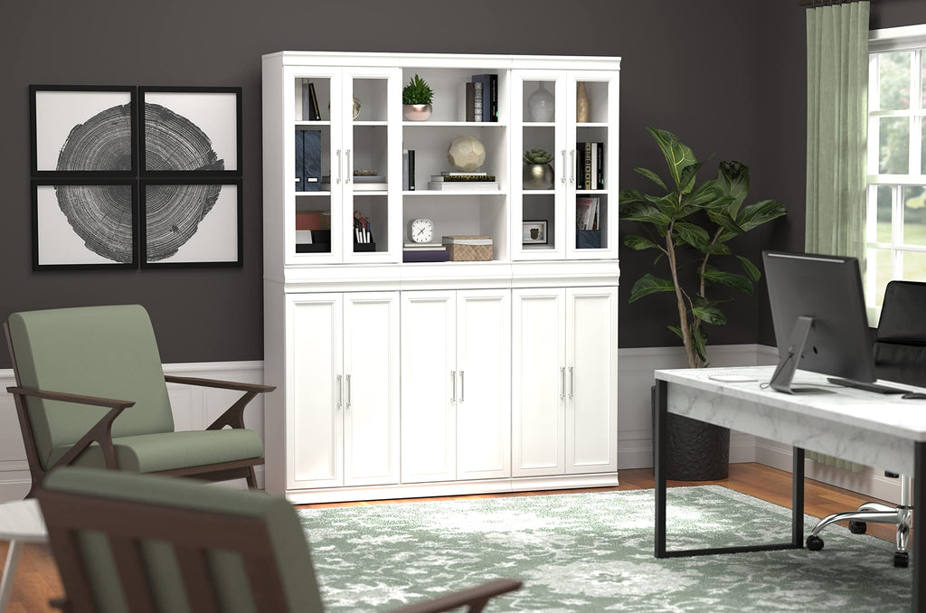 White Modular Storage Shelf Unit with 3 Shelves Z36259