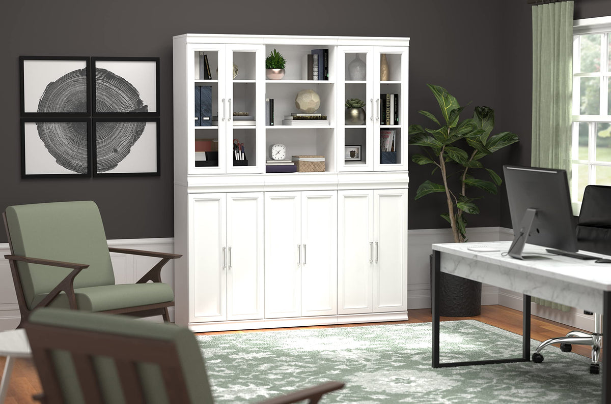 White Modular Storage Shelf Unit with 3 Shelves Z36259