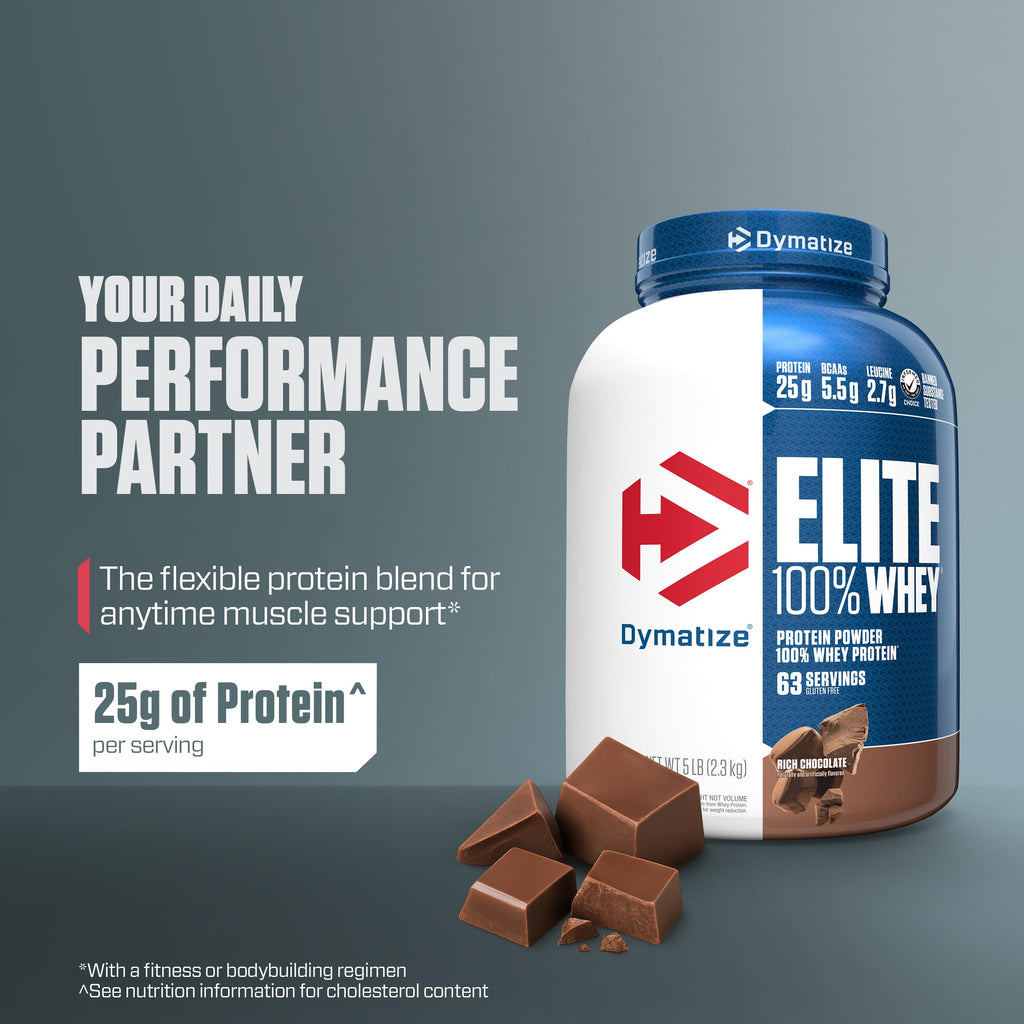 100% Whey Protein Powder, 25g Protein, Rich Chocolate, 5 Pound N24453