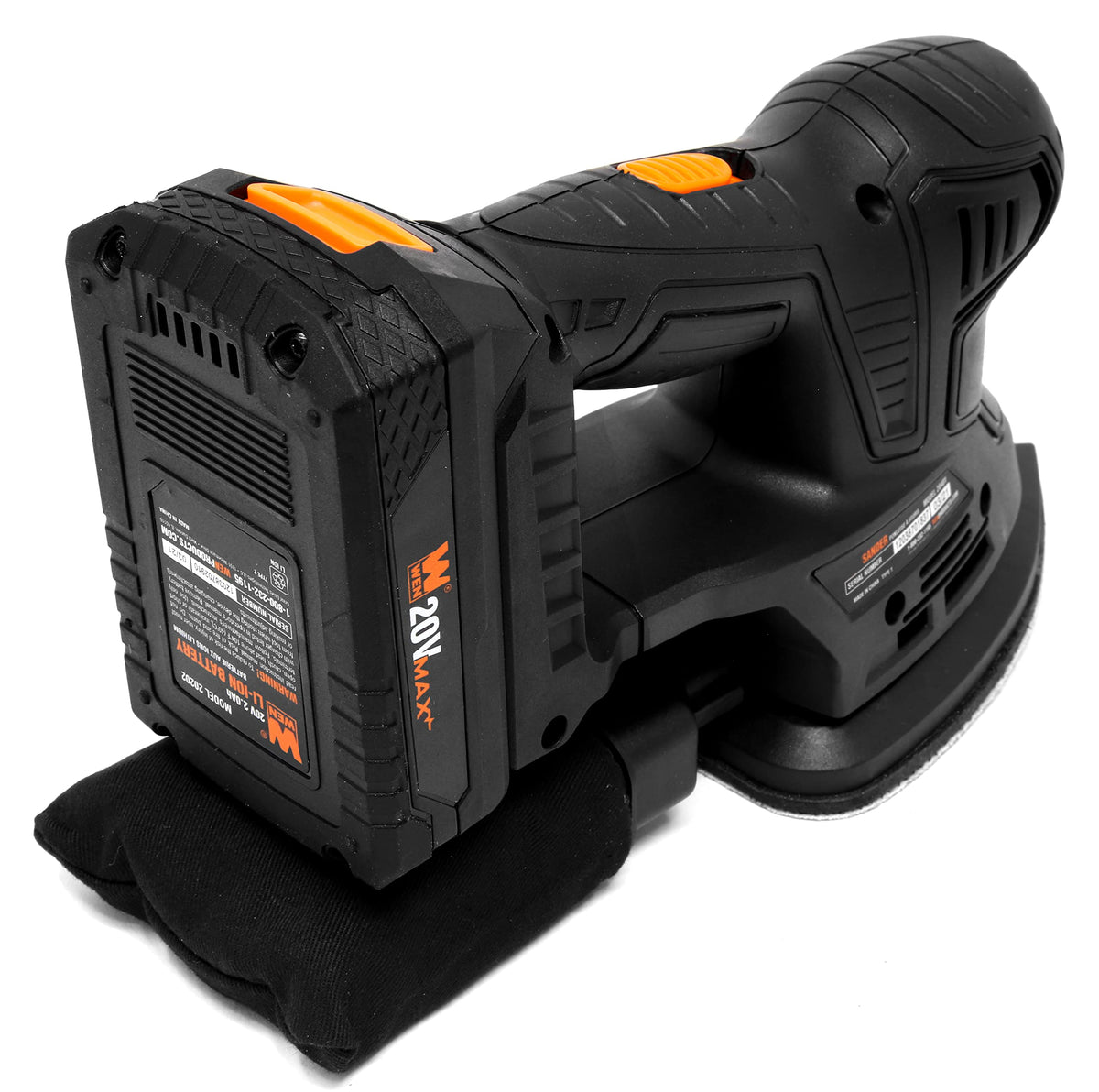 Cordless Palm Sander with 20V Max 2.0 Ah Lithium-Ion Battery and Charger J33561