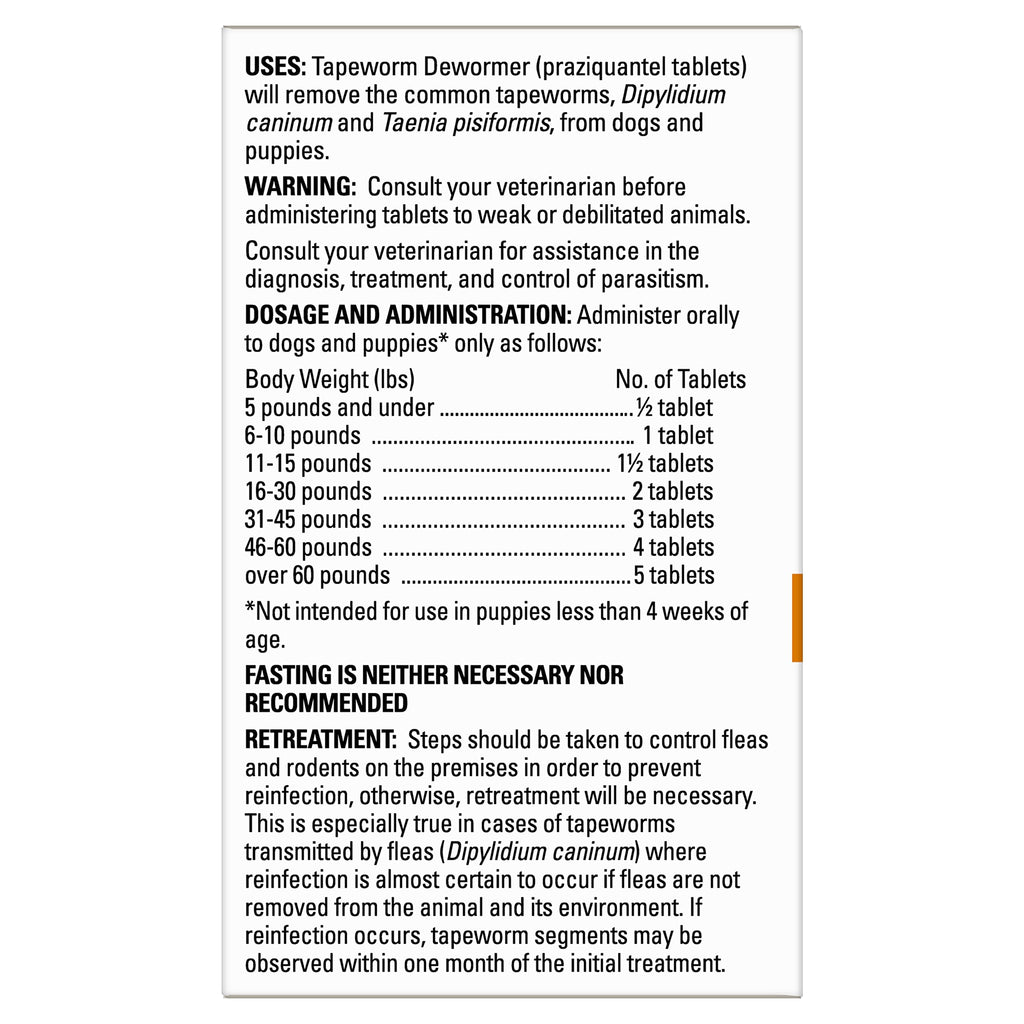 Praziquantel Tablets for Dogs 5 Count J505458