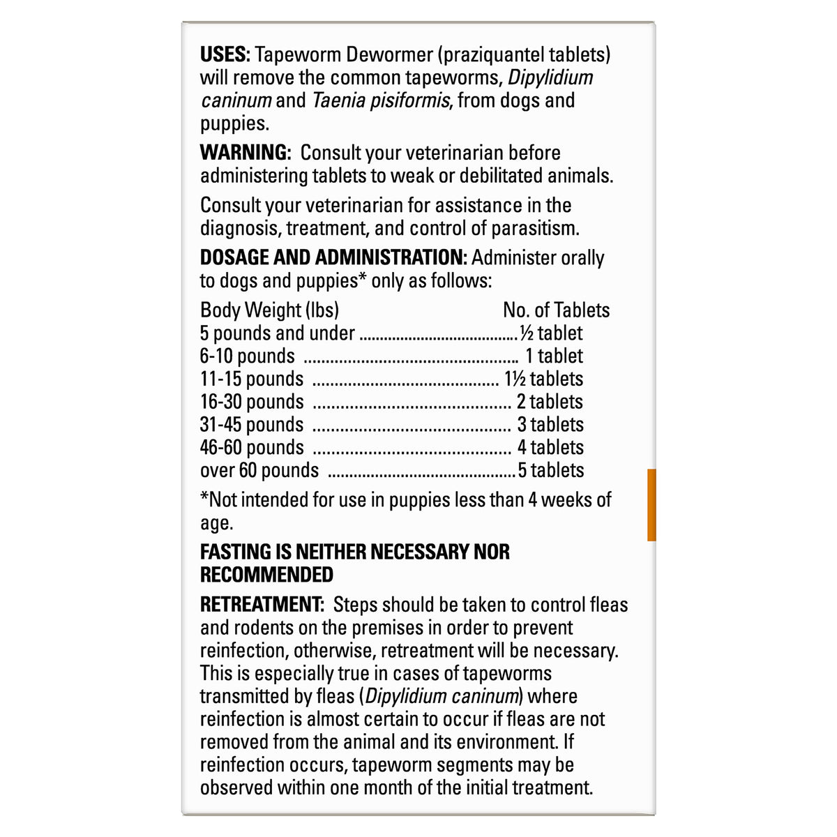 Praziquantel Tablets for Dogs 5 Count J505458