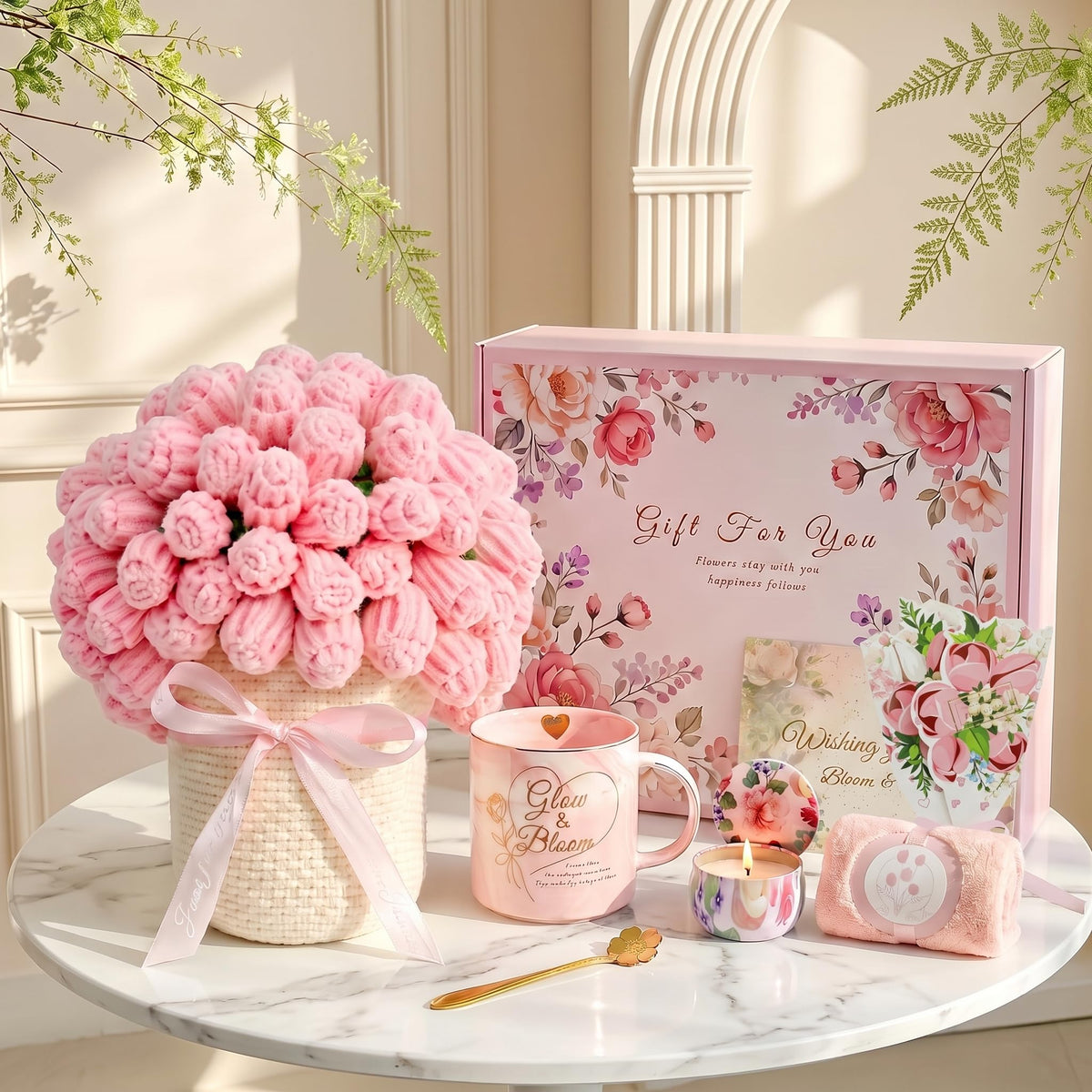 Pink Self Care Gift Basket N99779