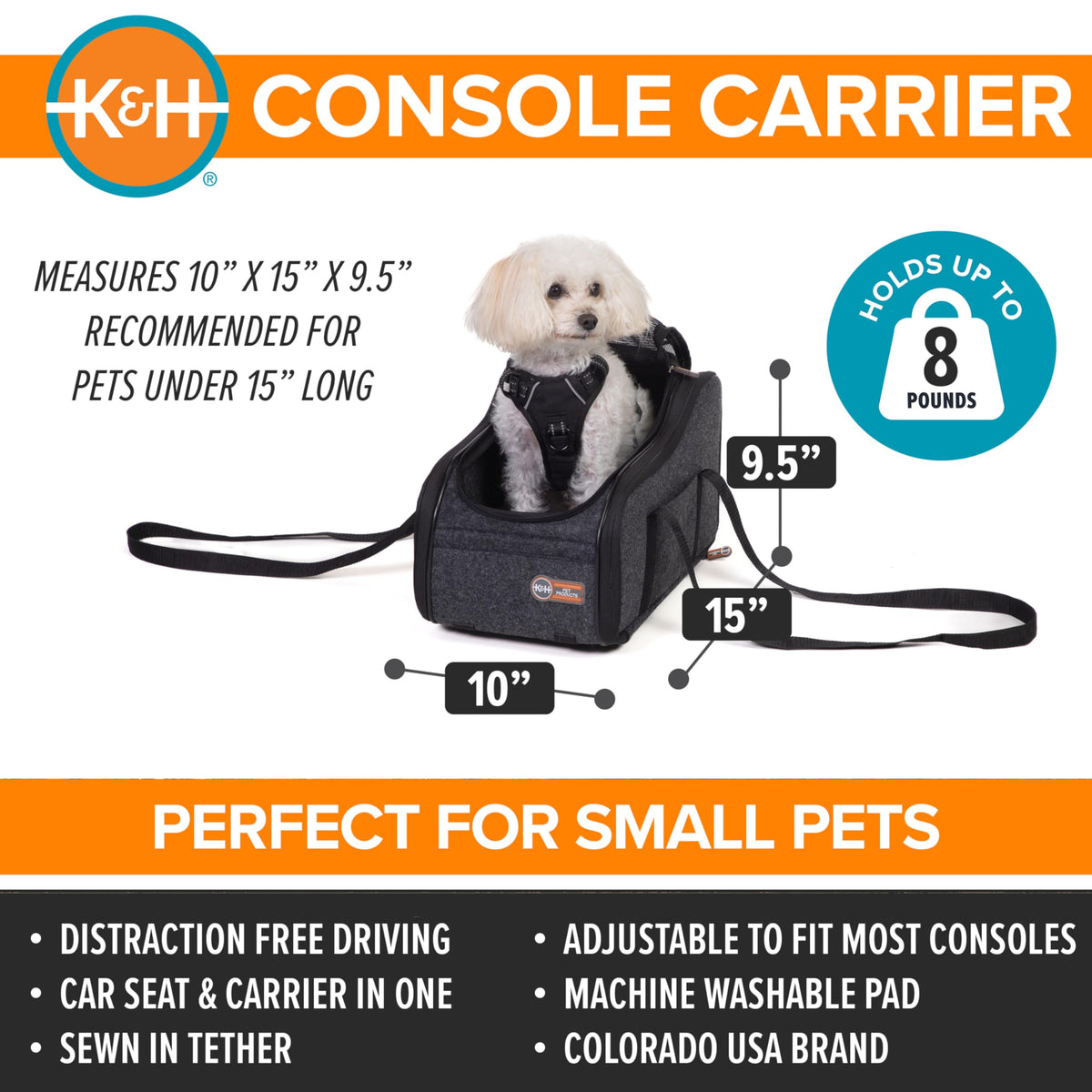 Dog Car Seat for Pets Under 8 lbs R2986