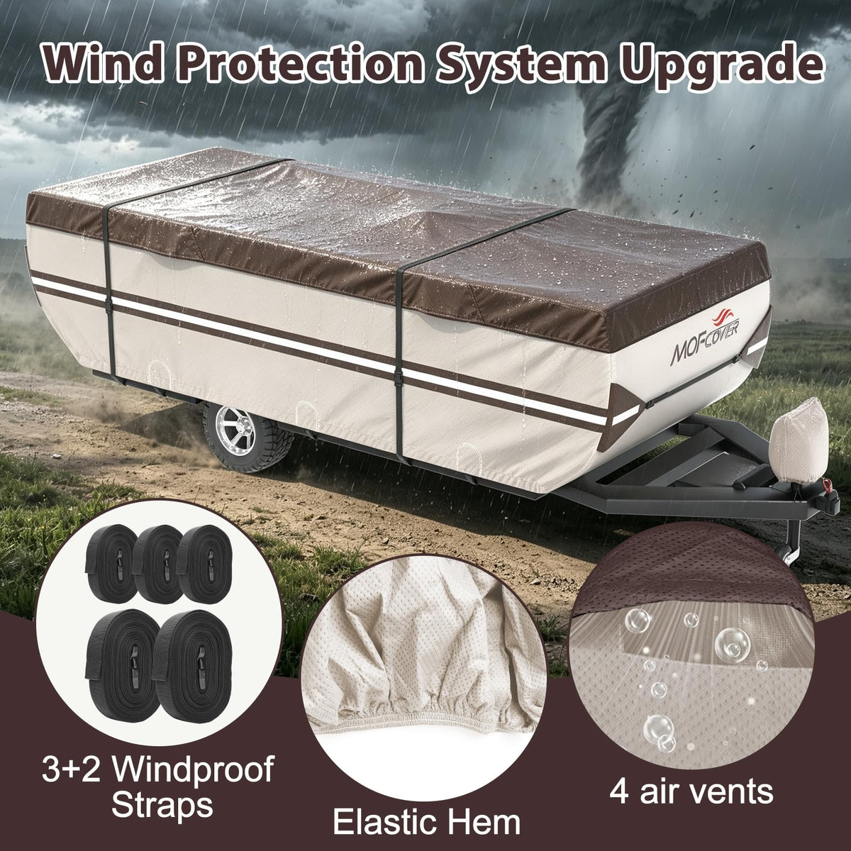 9 Layers Waterproof 14-16ft Pop Up Camper Cover S57077