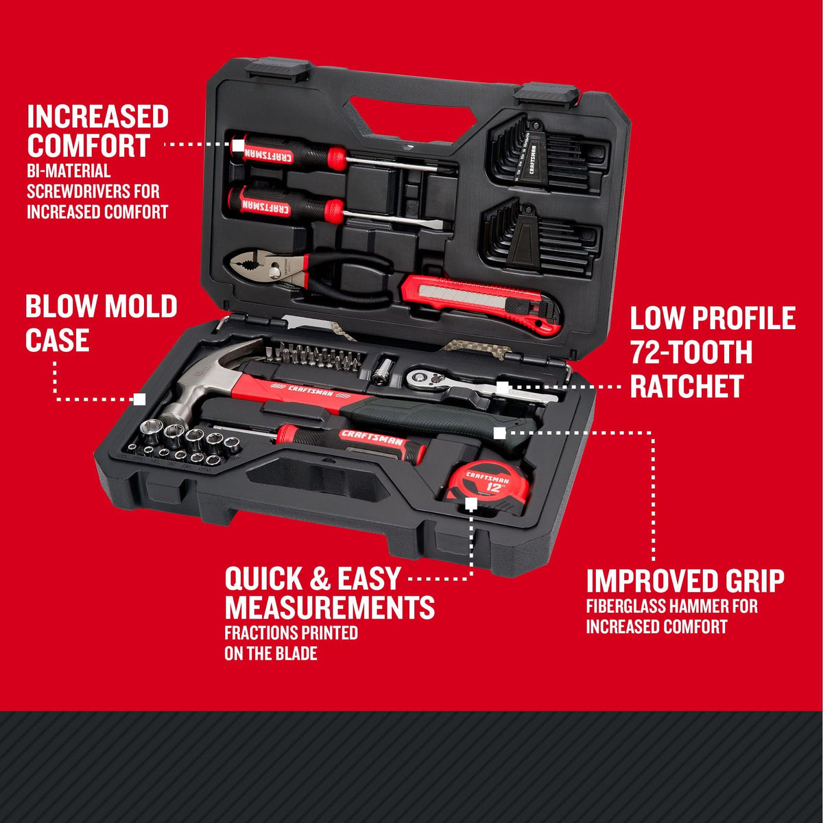 57 Piece Mechanics Tool Set Q291