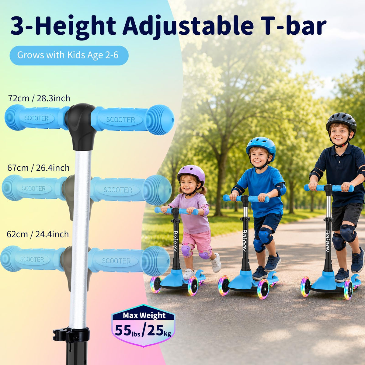 Light Up Deck & Wheels Scooter R898