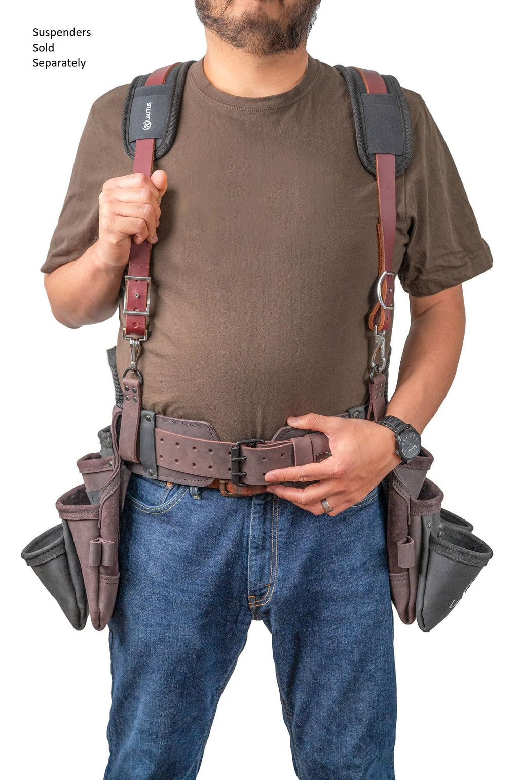 Top Grain Leather Tool Belt 18 Pockets P9245