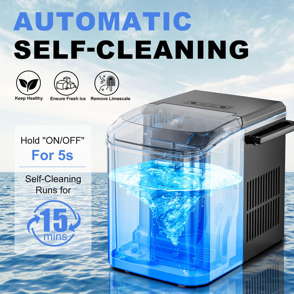 Portable Countertop Ice Maker Machine with Handle U5123