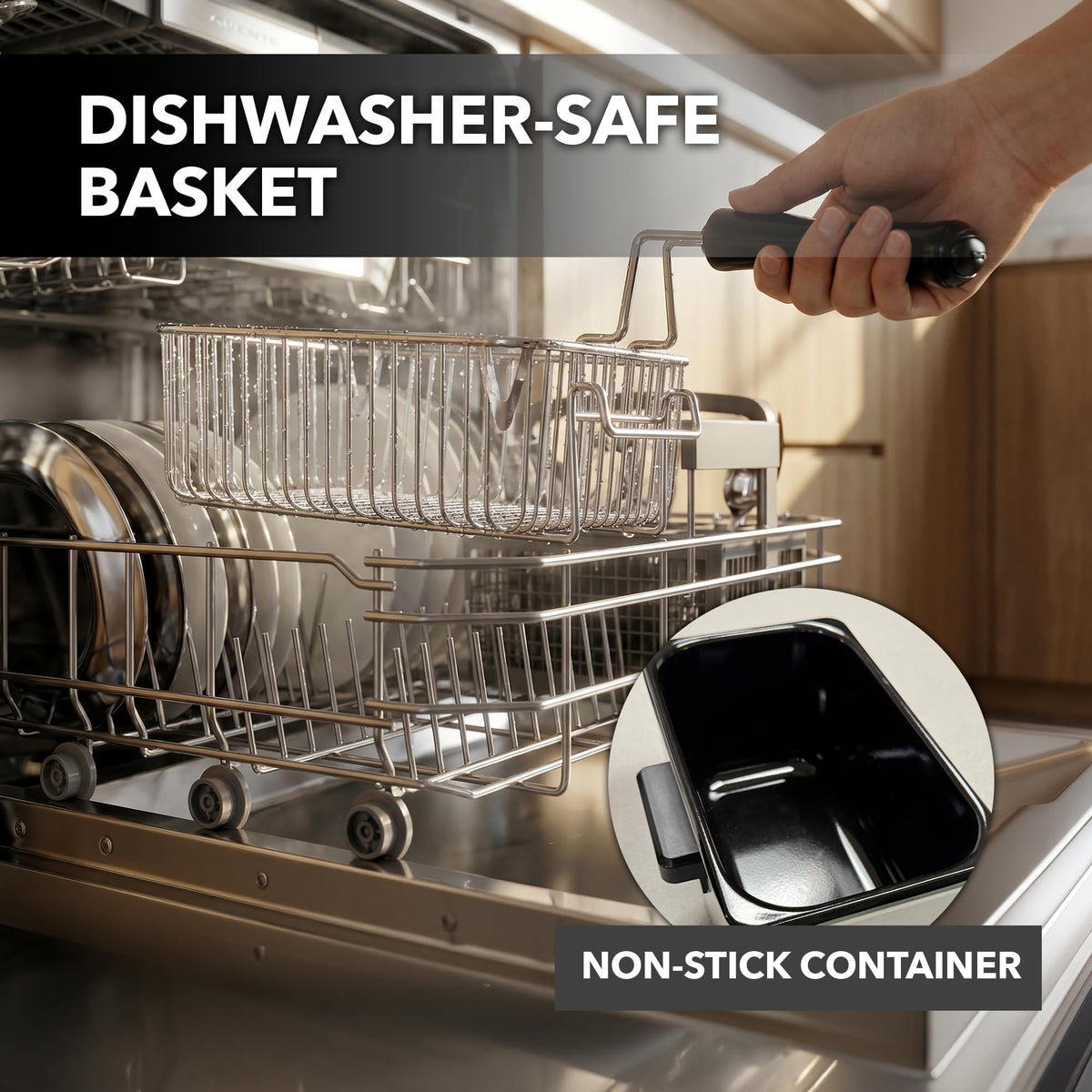 Electric Deep Fryer, 2L Capacity, 1500W, Silver H25532
