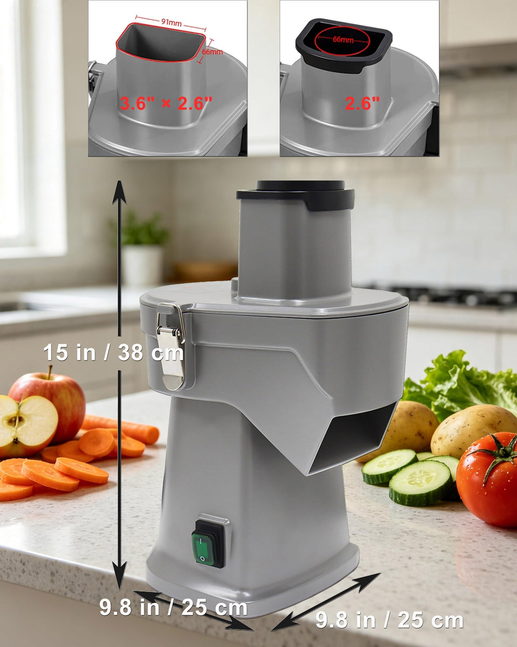 4 in 1 200W Electric Vegetable Chopper Slicer Dicer Shredder U85931