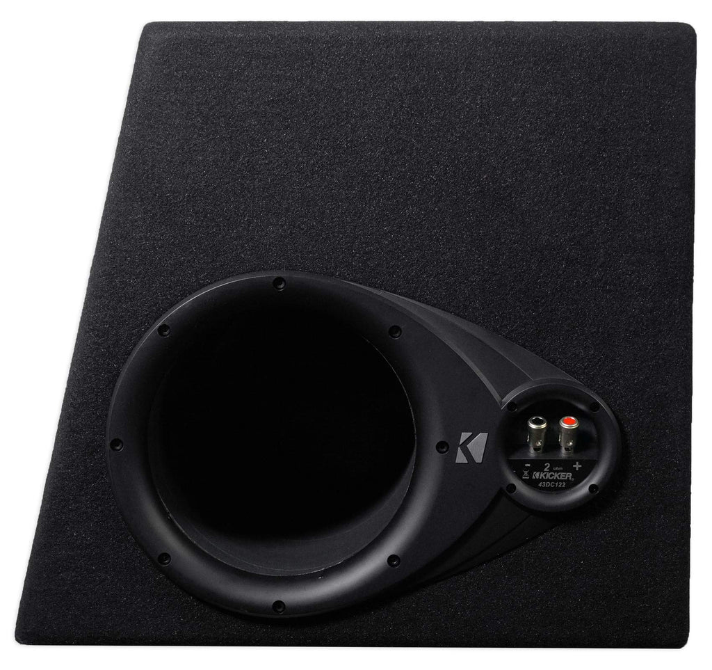 Dual 12" Subwoofers in Vented Sub Box Enclosure with Mono Car Amp and Amp Installation Kit X4468